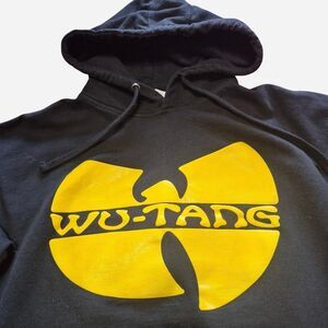 Official Wu-wear Men's Black and Yellow Hoodie